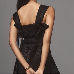 Damson Madder Size US 12  UK 16 Dress Black Satin Short Dress